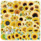 50 Pcs Set Vinyl Stickers Yellow Sunflower Laptop Luggage Graffiti Fridge Decal