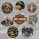 8 Stickers/Set Retro Harley Davidson Motor Skeleton Eagle Vinyl Suv Car Helmet