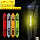 4 Pcs/Set Auto Car Door Open Safety Warning Reflective Decal Stickers Universal