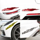 2 Pcs Decal Sticker Vinyl Fire Sport Car Truck Window Bumper Scratch Cover Up