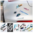 Sheet Decal Stickers 3D Feather Vinyl Car Truck Window Bumper Scratch Cover Up
