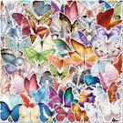 50 Pcs / Set Vinyl Stickers Color Butterfly Laptop Luggage Graffiti Fridge Decal