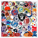 50 Pcs / Set Vinyl Stickers Nfl Teams Logo Football Fridge Bomb Waterproof Decal