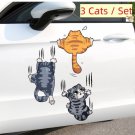 3 Pcs/Set Decal Stickers 3D Funny Cute Cat Vinyl Car Truck Window Bumper Scratch