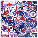 50 Pcs / Set Vinyl Stickers Buffalo Bills Football Fridge Bomb Waterproof Decal