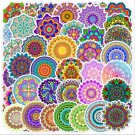 50 Pcs Vinyl Stickers Mandala Boho Symbol Flowers Bomb Graffiti Waterproof Decal