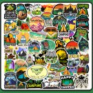 50 Pcs Vinyl Stickers Camping Outdoorsy Hiking Bomb Graffiti Waterproof Decal
