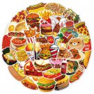 50 Food Stickers Junk Favorites Fried Tasty Vinyl Decals Phone Laptop Luggage