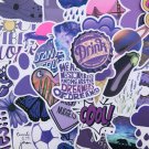 50 Purple Vinyl Stickers Variety Theme Pack Cute Color Decal Sticker Classic