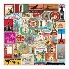 10Pcs World Travel Stickers Variety Of Countries Luggage Vacation Tourist