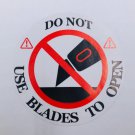 10 Do Not Use Blades To Open 3" Stickers Packaging Box Safety Mailing Labels
