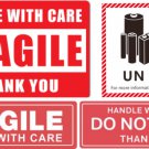Packaging Labels Fragile Warning Stickers Packaging Box Safety Mailing Labels