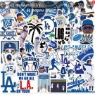 50Pcs Baseball Stickers American Team Themed Vinyl Decals Blue La Dodgers