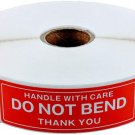 50 Do Not Bend Handle With Care 1X3" Stickers Packaging Box Mailing Labels