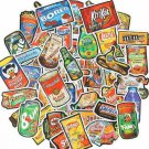 50Pcs Snack Food Stickers Brand Spoof Sticker Pack Vinyl Funny Humor Decal