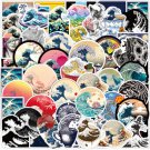 20Pcs Waves Stickers Sea Lake Surfing Outdoors Water Ukiyoe Vinyl Decal