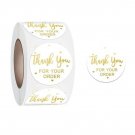 40 ' Thank You For Your Order ' Stickers Gold And White Envelope 1 Inch Round