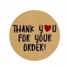 40 ' Thank You For Your Order ' Stickers Kraft Color Cute Funky 1 Inch Round