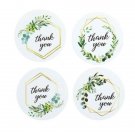 40 Thank You Geometric Stickers Small Business Envelope 1 Inch Round Flowery