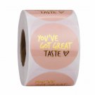 30 ' You'Ve Got Great Taste ' Stickers Envelope Small Business 1 Inch Round