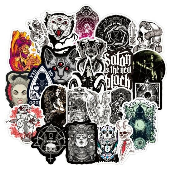 50Pcs Demonic Stickers Devil Witchcraft Pentagram Gothic Dark Sticker Vinyl
