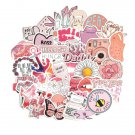 50Pcs Pink Stickers Hydro Flask Good Vibes Decal Teen Cute Positivity Vsco Girl