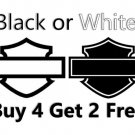 Harley Davidson Logo Vinyl Decal Stickers Filled Black White