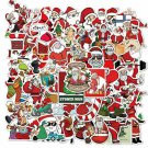 10Pcs Christmas Stickers Merry Happy Santa Reindeer 25Th Of December Xmas