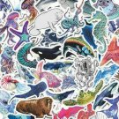 20 Sea Animal Stickers Vinyl Fish Starfish Seal Crab Shell Colorful Varied