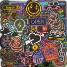 20Pcs Neon Stickers Vinyl Sign Random Colorful Light Bomb