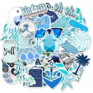 20Pcs Blue Vsco Girl Stickers Hydro Flask Good Vibes Decal Teen Cute Positivity