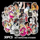 50Pcs Tattoo Disney Women Stickers Tattooed Cute Sticker Car Girls Hardcore