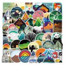 50Pcs Nature Stickers Outdoor Hiking Camping Travel Wilderness