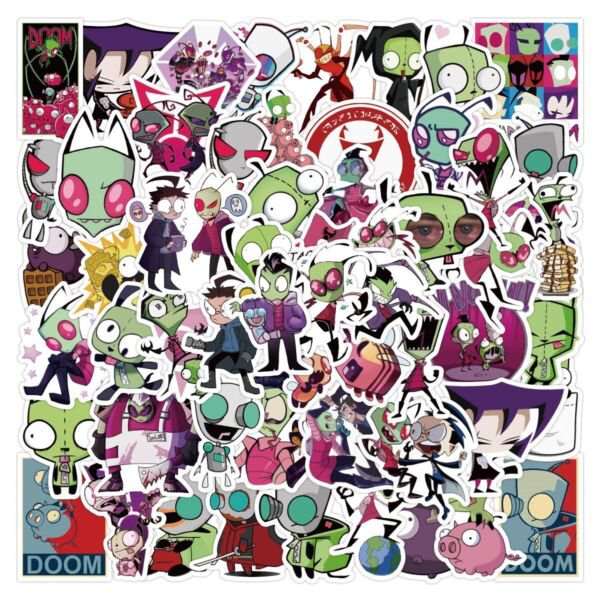 50Pcs New Style Space Alien Sticker Ufo Astronaut Planet Skateboard Labtop Decal