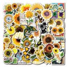 50Pack Sunflower Stickers Cute Waterproof Sunflower Sticker Laptop Waterproof