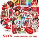 50 Pcs Coca Cola Vinyl Decal Stickers For Skateboard/Luggage/Laptop/Book/Bottle