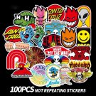 100 Sticker Sticker Waterproof Vinyl Laptop Skateboard Bike Luggage Decals Cars