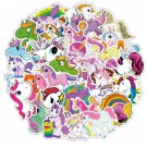 50 Pcs Pink Unicorn Theme Stickers Decals Skateboard Laptop