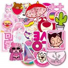 50 Pcs Pink Cute Sticker Pack Pvc Vinyl Girls Skateboard Laptop Decal Bomb
