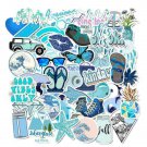 50 Pcs Cute Sticker Vsco Stickers For Hydro Flask (Blue)
