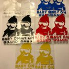 2X Baby On Board Carlos Funny Hangover Car Truck Window Sticker Vinyl Decal