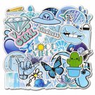 50Pcs Blue Vsco Stickers Bomb Skateboard Luggage Laptop Fridge Vinyl Decals Pack