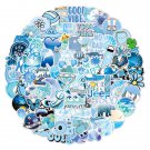 100Pcs Blue Ins Vsco Girl Stickers Bomb Laptop Skateboard Luggage Car Decal Pack