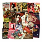 46Pcs Vinyl Nostalgic Poster Skateboard Stickers Bomb Laptop Luggage Decals Pack