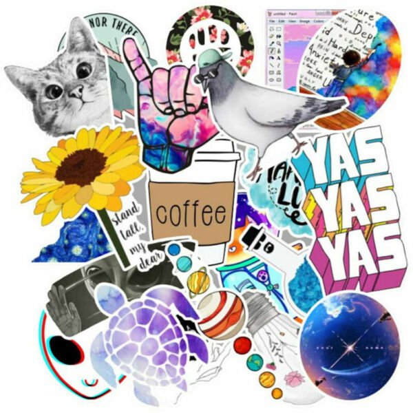 100Pcs Vsco Sticker Bomb Decal Pack Vinyl Roll Car Skateboard Laptop Luggage