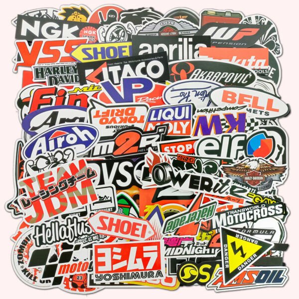 120Pc Jdm Stickers Decals Pack Motorcycle Helmet Car Atv Drift Emblems Flags