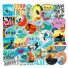 50Pcs Surfing Stickers Bomb Summer Beach Sea Cool Vinyl Waterproof Dope Decals