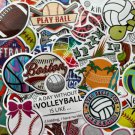 50Pcs Sports Volleyball Baseball Tennis Soccer Themed Waterproof Stickers Pack