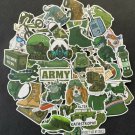 50Pcs Cool Army Military Cartoon Themed Waterproof Sticker Pack
