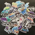 50Pcs Bears Forests Trees Nature Themed Waterproof Sticker Pack